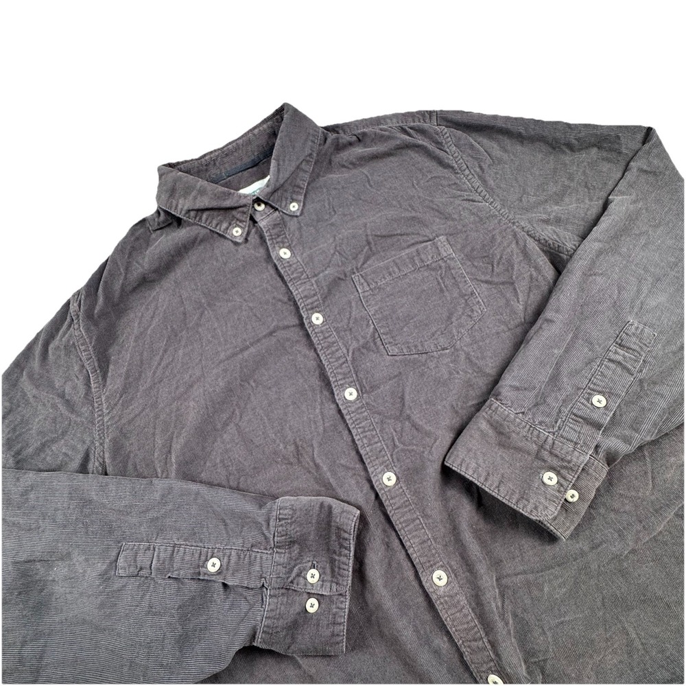 Wellen Organic Corduroy Button-Up Men XL Brown Long Sleeve Huckberry Outdoor